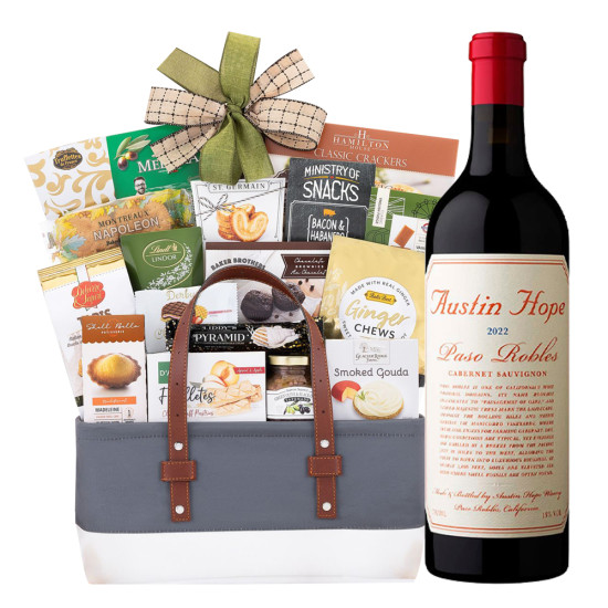 Austin Hope Wine and Connoisseur Gift Basket