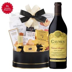 Caymus Cabernet Sauvignon 3L Magnum & Golden Godiva Gift Basket