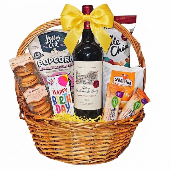 Chateau La Mothe du Barry Birthday Wine Gift Basket Chateau La Mothe du Barry Birthday Wine Gift Basket