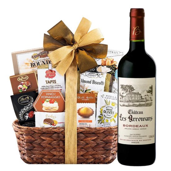 Chateau les Arromans Bordeaux Wine And Bon Appetit Gift Basket Chateau les Arromans Bordeaux Wine And Bon Appetit Gift Basket