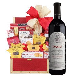 Daou Soul Of A Lion Cabernet Sauvignon Wine & Golden Godiva Gift Basket