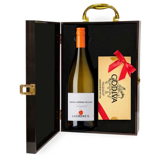 Laurenz V Singing Gruner Veltliner Wine & Godiva Chocolate Box Laurenz V Singing Gruner Veltliner Wine & Godiva Chocolate Box