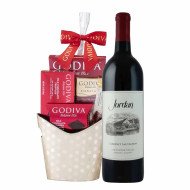 Jordan Cabernet Wine and Godiva Gift Basket
