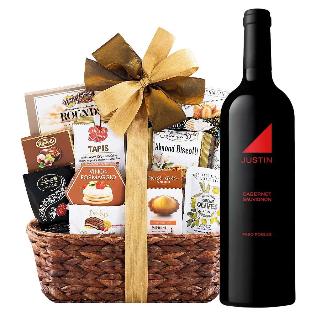 Justin Cabernet Wine Gift Basket - Order Online