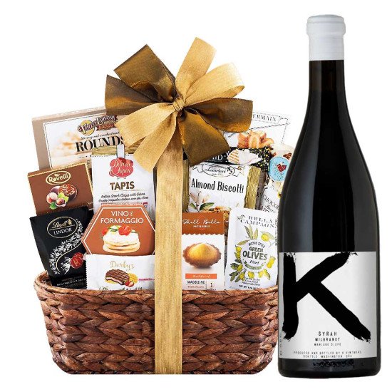 K Vintners Syrah and Bon Appetit Gourmet Gift Basket