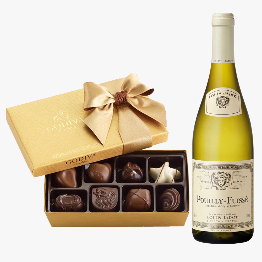 Louis Jadot Pouilly-Fuisse and Godiva Chocolate Gift Box