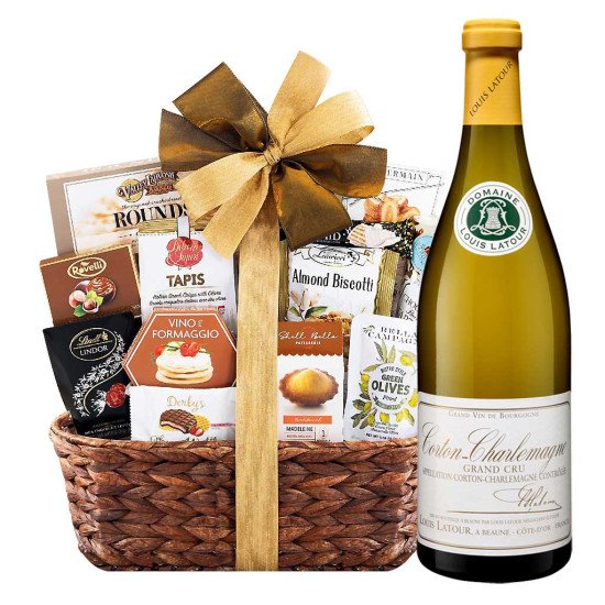 Louis Latour Corton Charlemagne Grand Cru White Wine Gift Basket