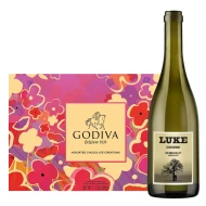 Luke Chardonnay Wine and Godiva 26 Pc Chocolate Gift Set