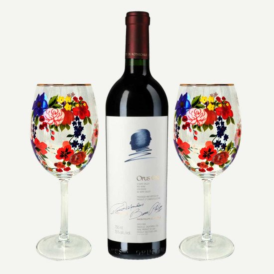 Opus One Red Wine & Glass Set