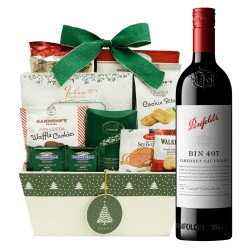 Penfolds Bin 407 Cabernet Sauvignon Wine and Chocolate Gift Basket 