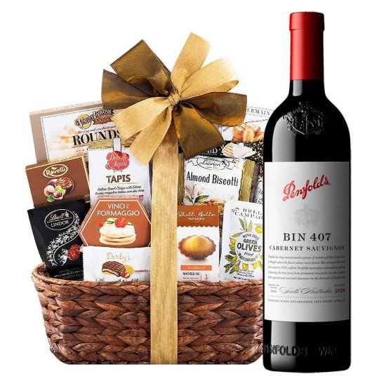 Penfolds (Bin 407) Cabernet Sauvignon and Bon Appetit Gift Basket