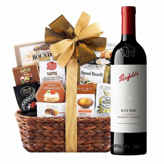 Penfolds Bin 600 Cabernet Shiraz And Bon Appetit Gift Basket