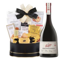 Penfolds Grandfather Rare Tawny Wine And Godiva Gold Celebration Gift Basket