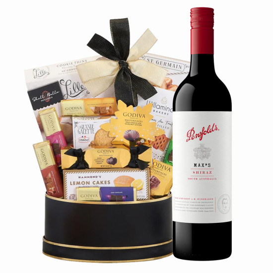 Penfolds Max's Shiraz Wine And Golden Gift Basket Penfolds Max's Shiraz Wine And Golden Gift Basket