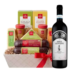 Rocca Giovanni Barolo and Cheese Gift Basket