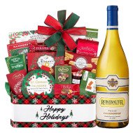 Rombauer Vineyards Chardonnay, Carneros Wine With Holiday Basket
