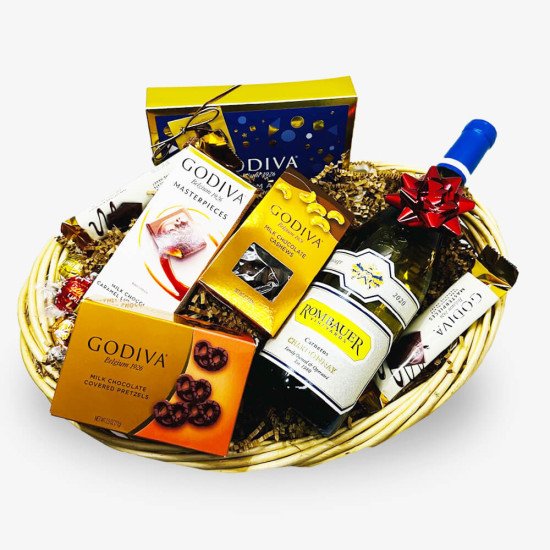 Rombauer Wine and Godiva Gift Basket