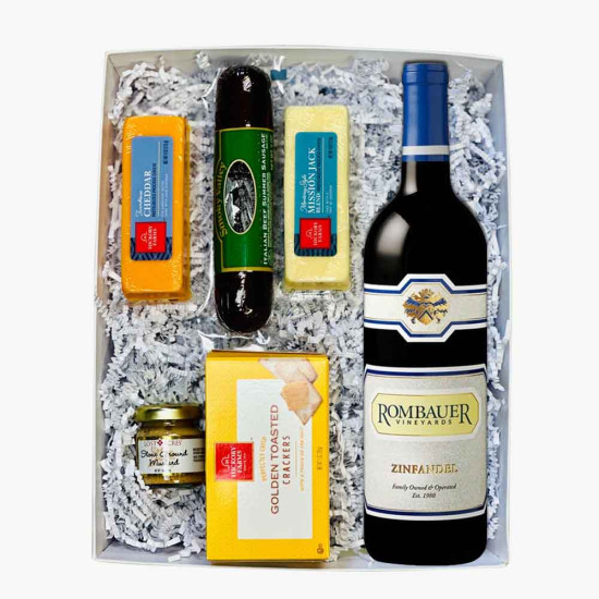 Rombauer Zinfandel Wine and Cheese Gift Basket Rombauer Zinfandel Wine and Cheese Gift Basket