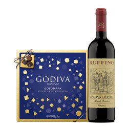 Ruffino Riserva Ducale Wine with Godiva Chocolate Box