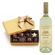 Santa Margherita Pinot Grigio And Godiva 8 Pc Chocolate Gift Set