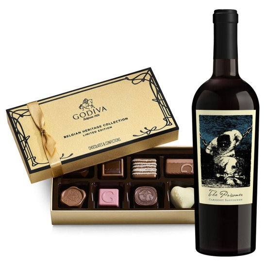 The Prisoner Cabernet Sauvignon Wine And Godiva Chocolate Gift Box The Prisoner Cabernet Sauvignon Wine And Godiva Chocolate Gift Box