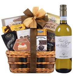 Zenato Pinot Grigio Wine with Bon Appetit Gourmet Gift Basket