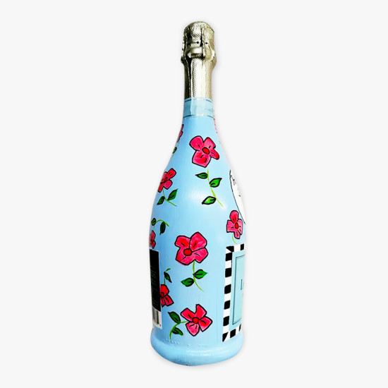 Hand-Painted La Marca Prosecco Bottle For Birthday