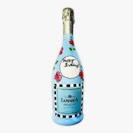 Hand-Painted La Marca Prosecco Bottle For Birthday