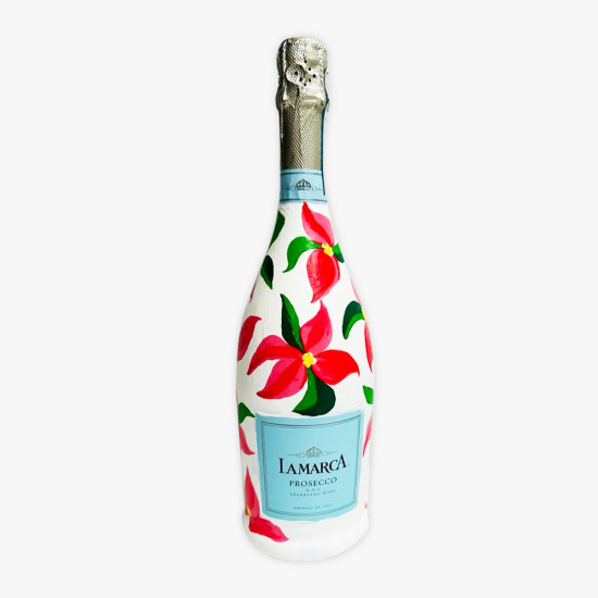 Hand-Painted Blossom La Marca Bottle