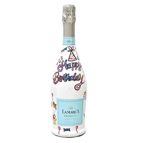 Hand-Painted La Marca Prosecco Birthday Edition Hand-Painted La Marca Prosecco Birthday Edition