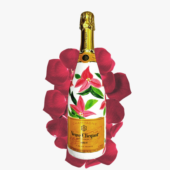 Hand-Painted Veuve Clicquot Bottle