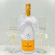 Pearl-Adorned Veuve Clicquot Brut Champagne & Flutes Gift Set Pearl-Adorned Veuve Clicquot Brut Champagne & Flutes Gift Set
