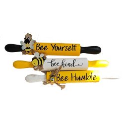 3 Pieces Bee-themed Rolling Pin Accessory 3 Pieces Bee-themed Rolling Pin Accessory