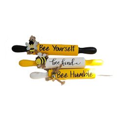3 Pieces Bee-themed Rolling Pin Accessory 3 Pieces Bee-themed Rolling Pin Accessory