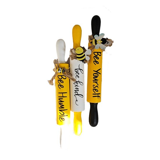 3 Pieces bee-themed rolling pin accessory