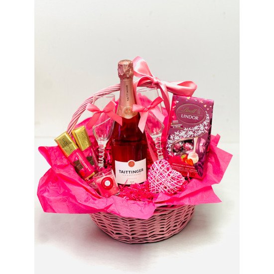 Pink Romance Gift Basket 