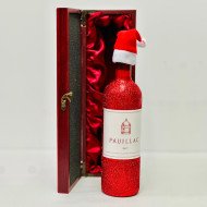 Christmas Special Hand Painted Le Pauillac de Chateau Latour Wine with Box