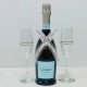 Sparkling Wine Gift Set with Crystal Champagne Flutes