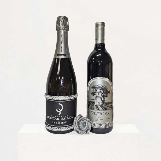 Billecart-Salmon Le Réserve & Silver Oak Alexander Valley Sparkling wedding design set