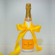Hand-Painted Veuve Clicquot Champagne & Crystal Toast Flutes Set Hand-Painted Veuve Clicquot Champagne & Crystal Toast Flutes Set