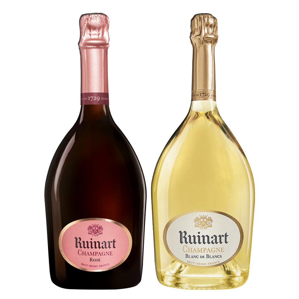 Ruinart Champagne Gift Set of 2 (Rose & Blanc DE Blancs)