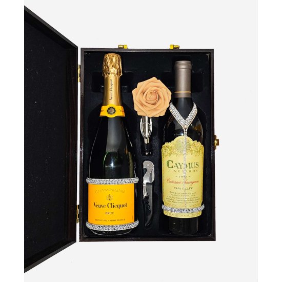 Veuve Clicquot Brut & Caymus Napa Valley Red Wine Sparkling Wedding Gift Set