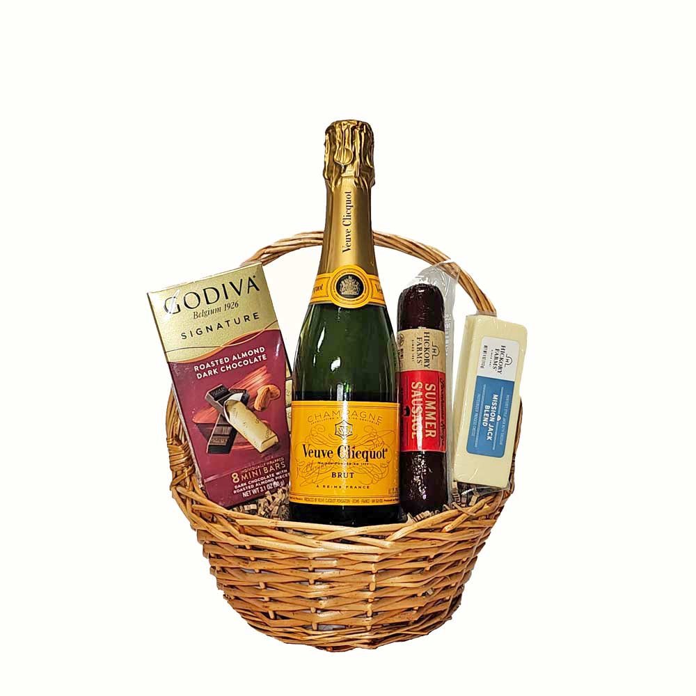 Veuve Clicquot Brut Mini Champagne Gift Basket - Shop Now