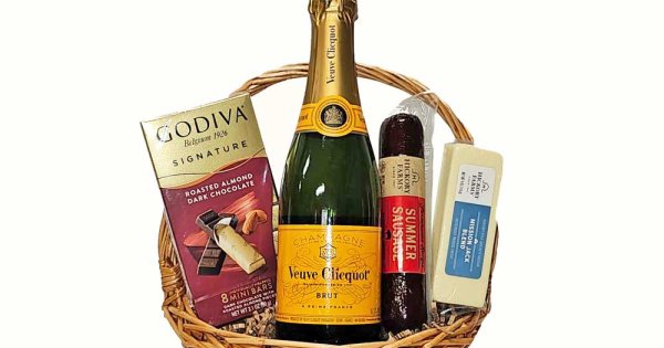 Veuve Clicquot Brut Mini Champagne Gift Basket - Shop Now