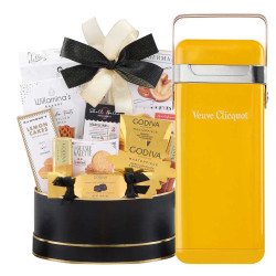 Veuve Clicquot Fridge and Black Godiva Gift Basket