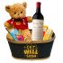 Austin Hope Cabernet Get Well Soon Gift Basket with Teddy Bear