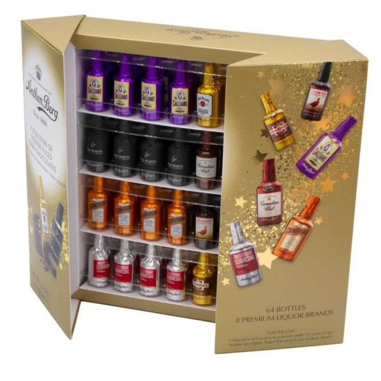 Anthon Berg Liquor Filled Chocolate Bottles: 64-Piece Box