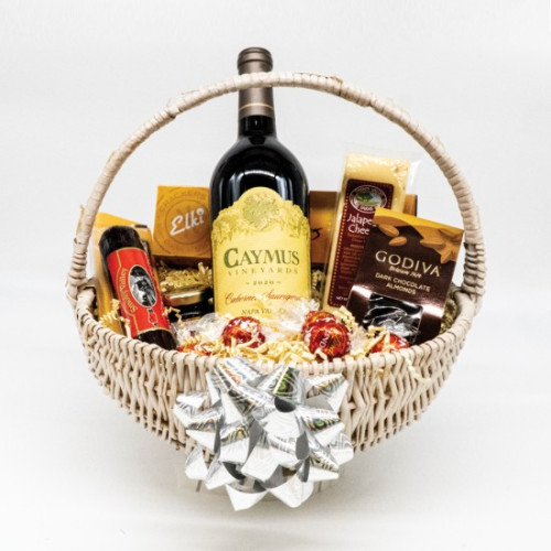 Caymus Red Wine & Cheese Gift Basket