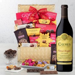 Caymus Cabernet Sauvignon Wine And Golden Gift Basket