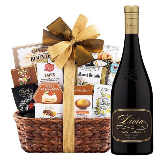Diora La Petite Grace Pinot Noir Wine 2019 With Bon Appétit Gourmet Gift Basket